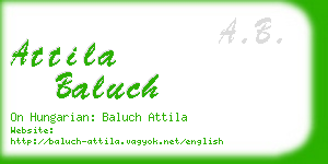 attila baluch business card